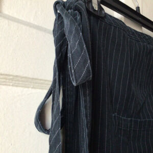“Power Lunch” Pinstripe Wrap Skirt